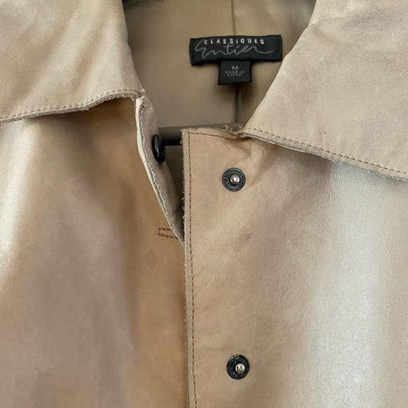 AMAZING Vintage Tan Leather Jacket - Picture 6 of 8